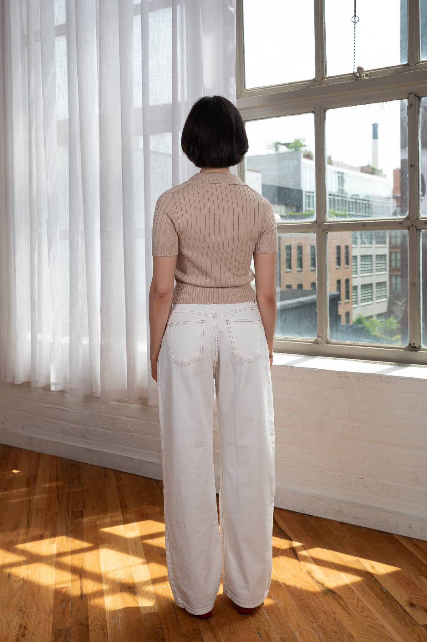 Malu Knit Short Sleeve Top in Chai – CLAUD The Label
